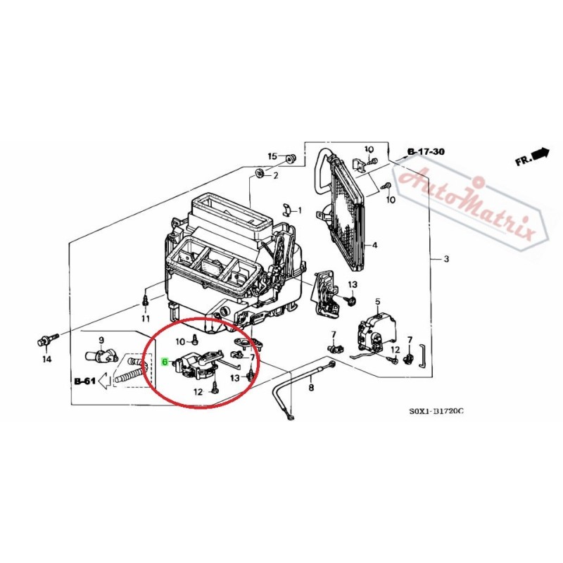 Honda Stepwagon (20012005) HVAC Air Mix Actuator Motor