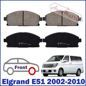 Nissan Elgrand (2002 - 2010) E51 Front Brake Pads