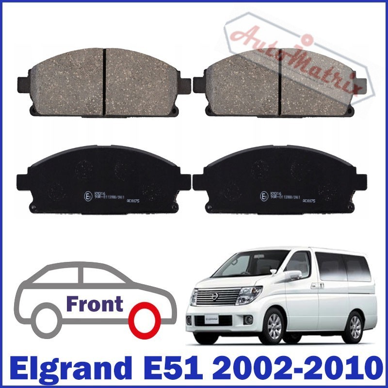 Nissan Elgrand (2002 - 2010) E51 Front Brake Pads