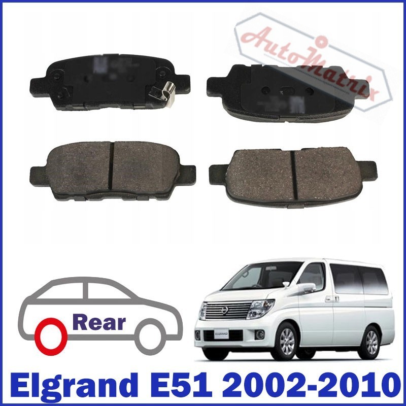 Nissan Elgrand (2002 - 2010) E51 Rear Brake Pads