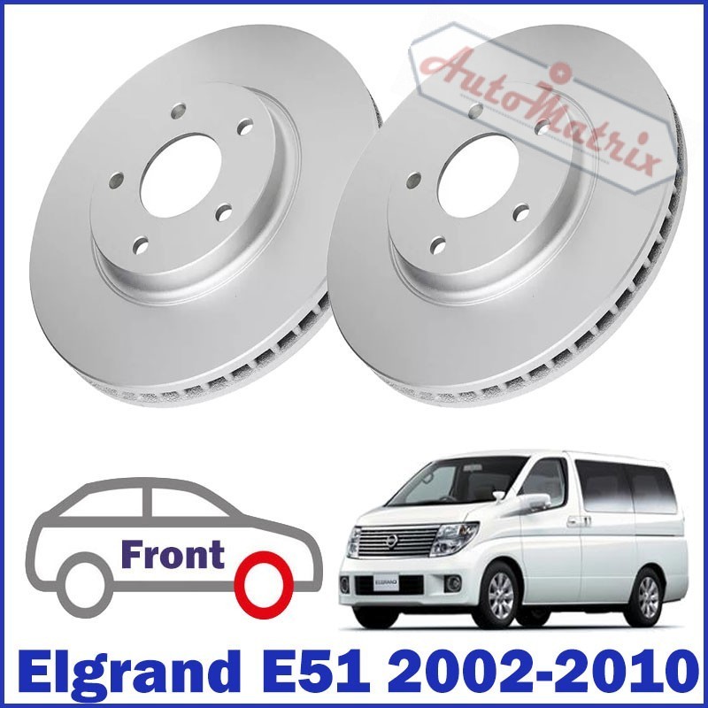 Nissan Elgrand (2002 - 2010) E51 Front Brake Discs (PAIR)