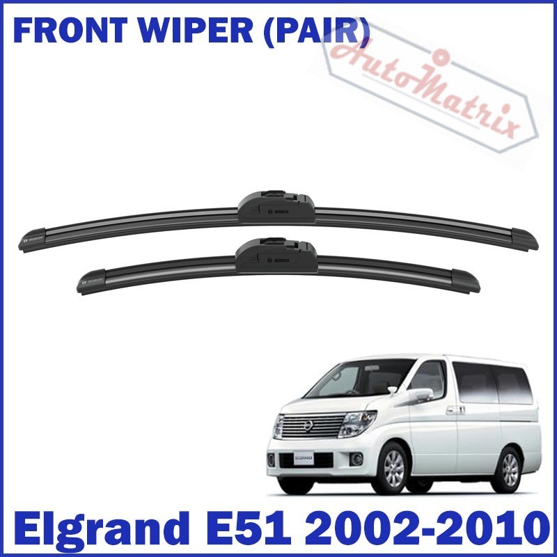Nissan Elgrand (2002 - 2010) E51 Front Wiper Blade (PAIR)